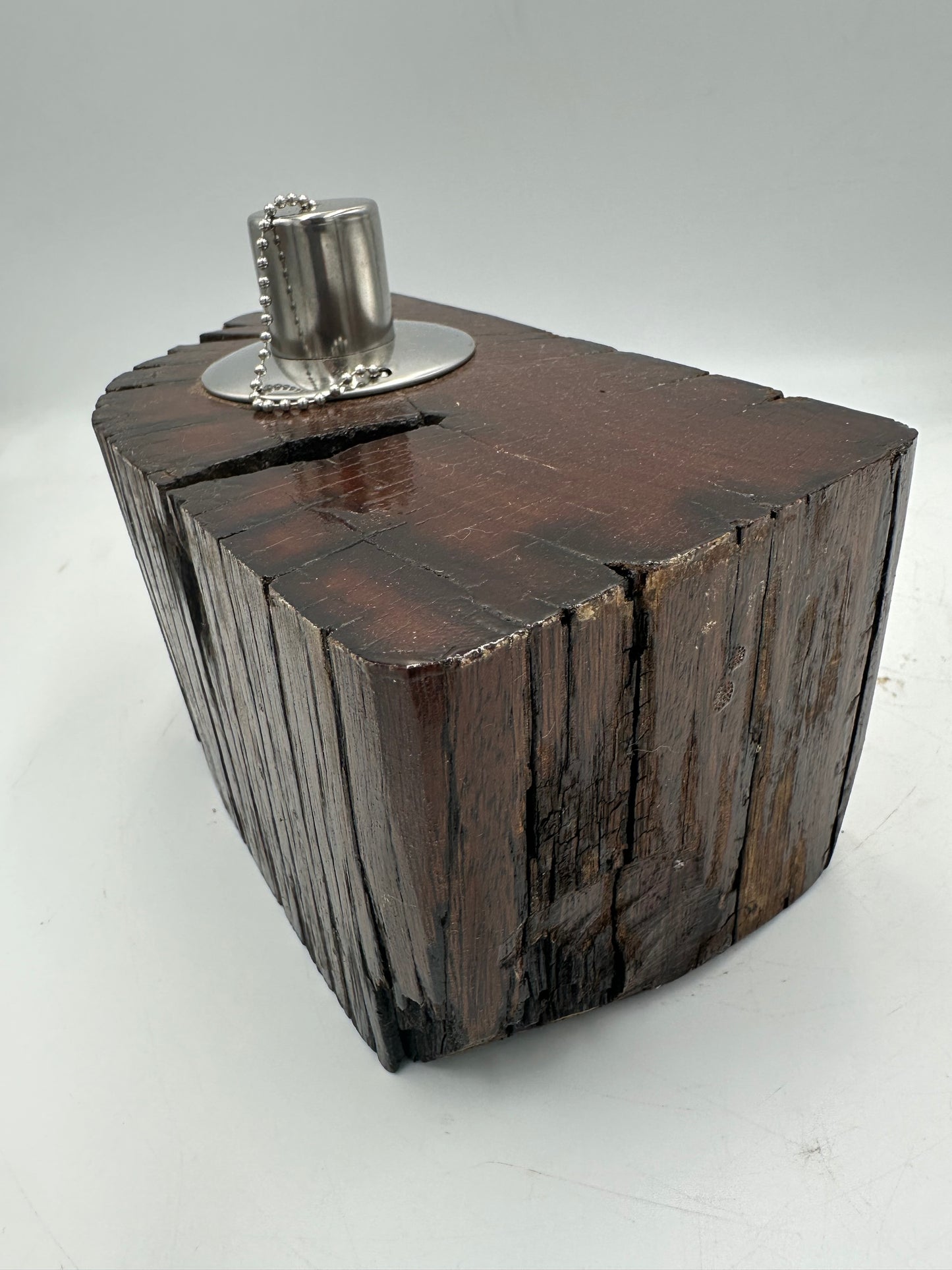 Recycled Wooden Oil Burner Large 13