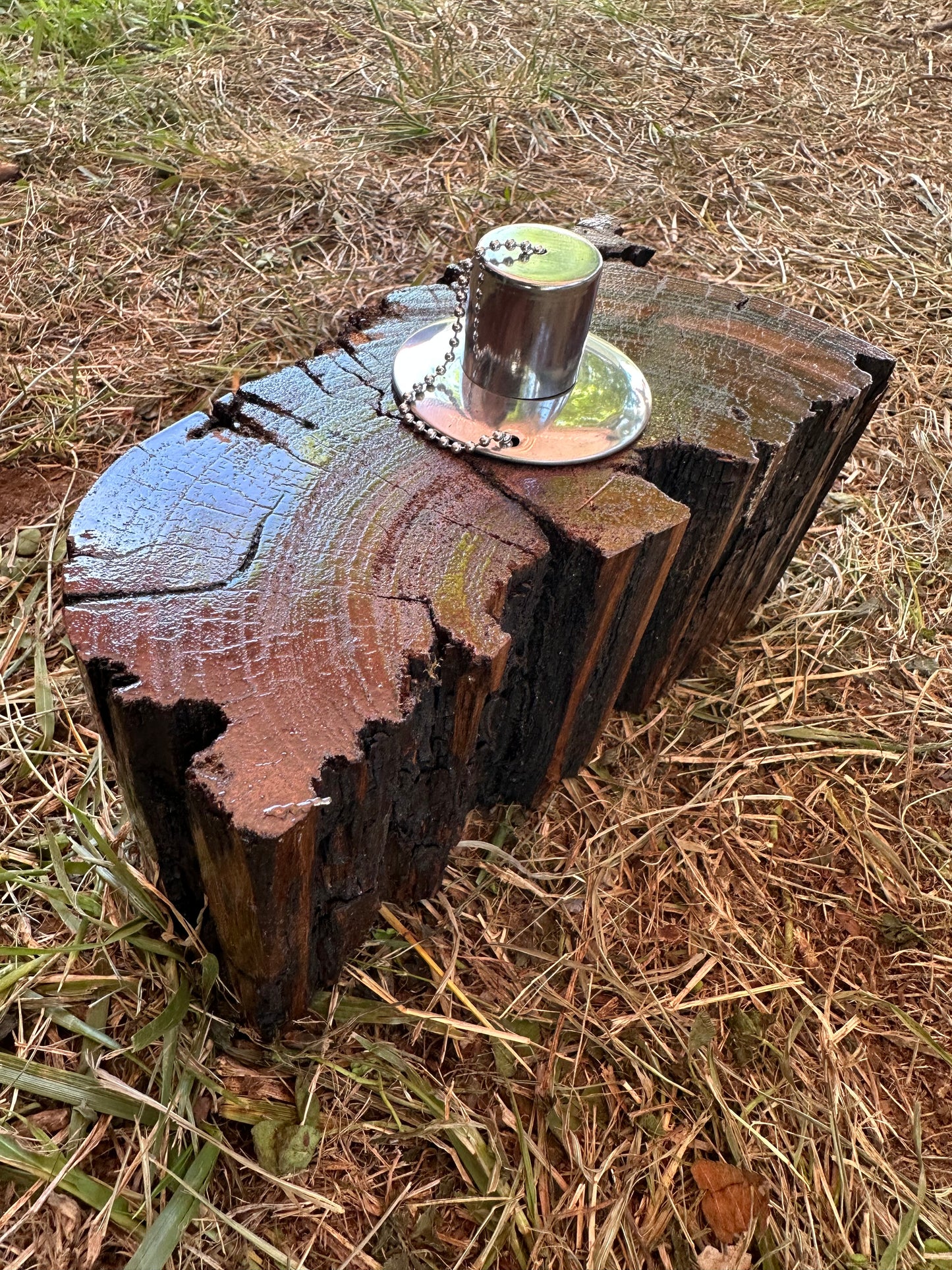 Recycled Wooden Oil Burner Large 46