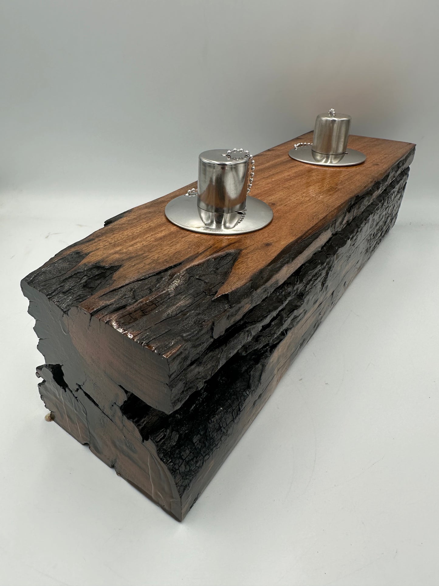 Log Recycled Wooden Oil Burner 11