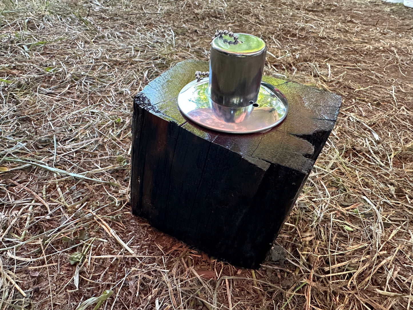 Recycled Wooden Oil Burner Small 106