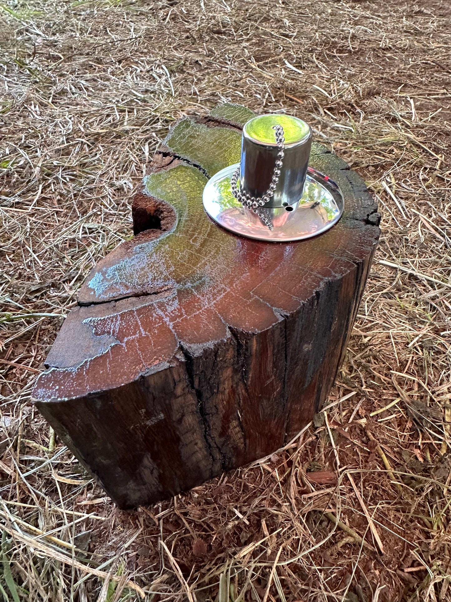 Recycled Wooden Oil Burner Large 98