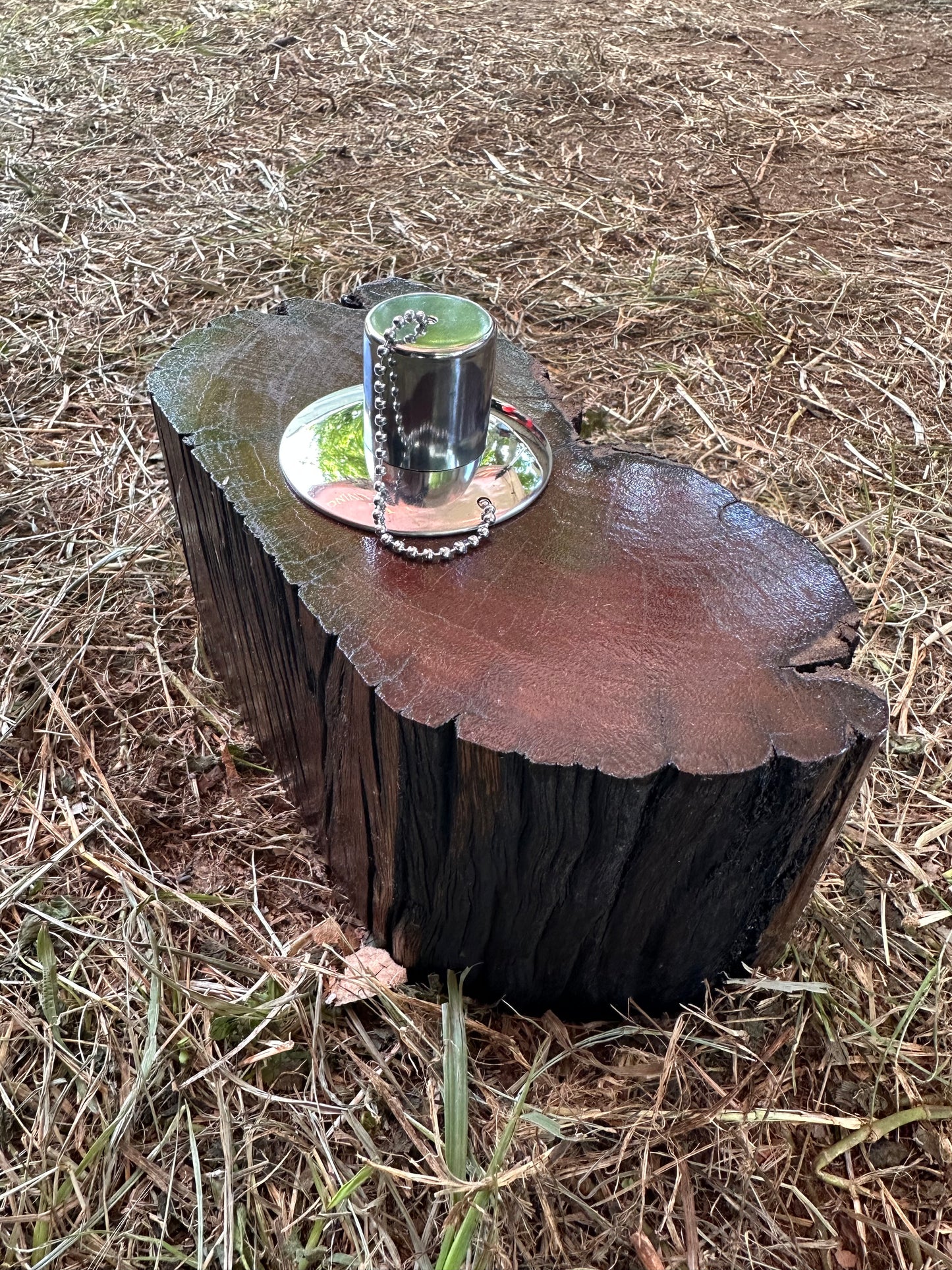 Recycled Wooden Oil Burner Large 42