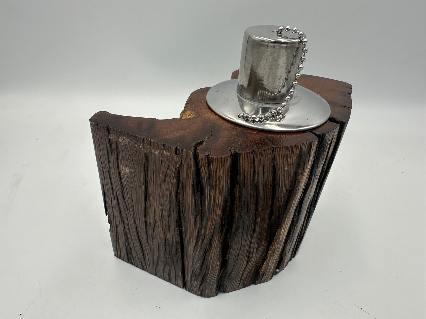 Recycled Wooden Oil Burner Small 27