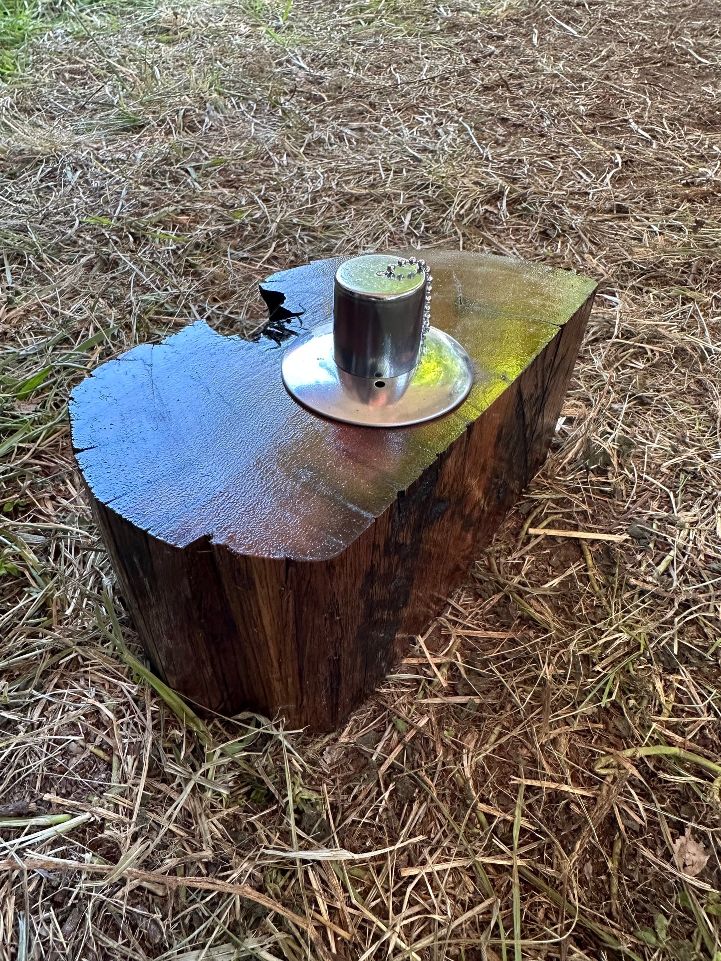 Recycled Wooden Oil Burner 100