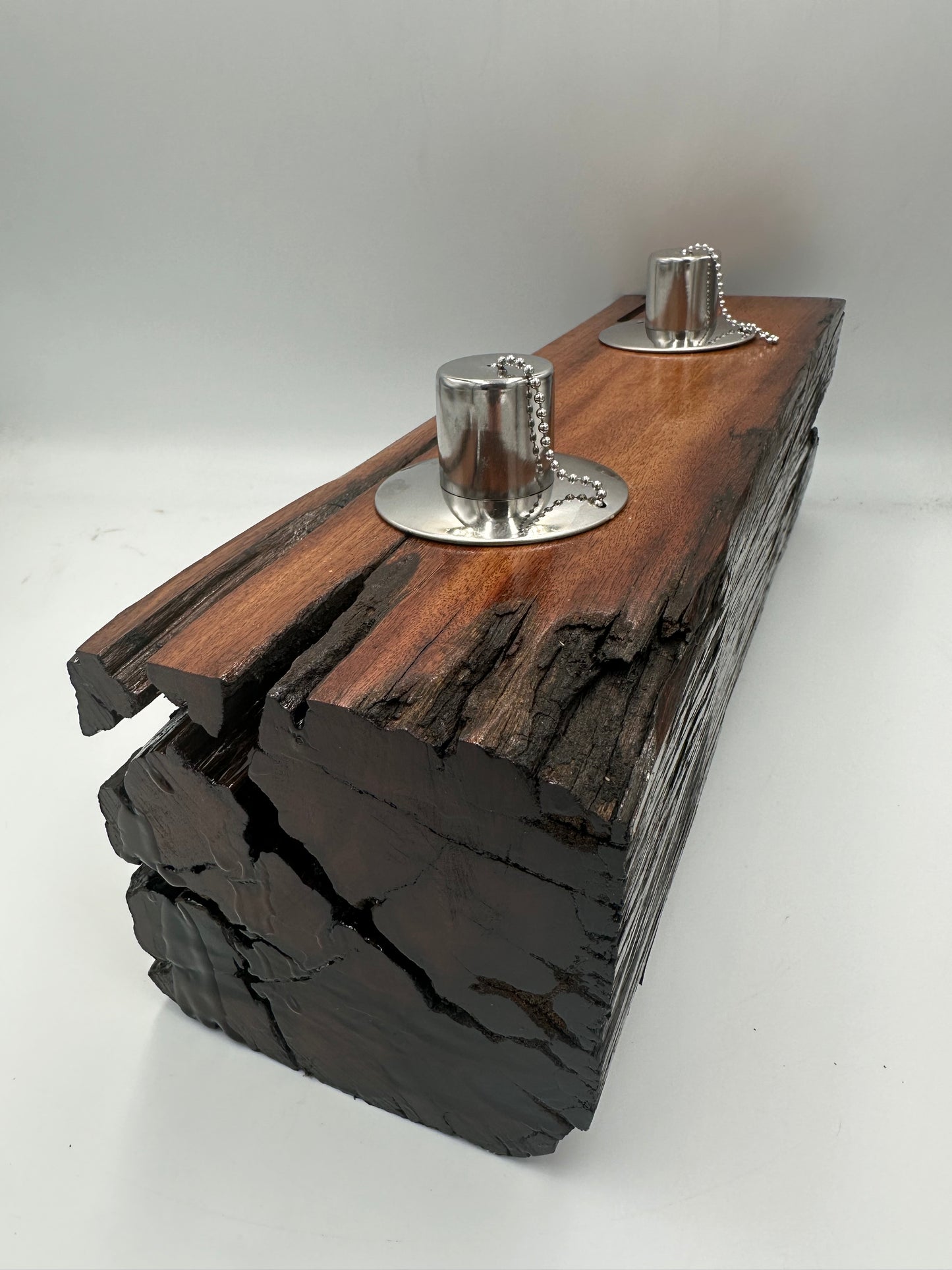 Log Recycled Wooden Oil Burner 18