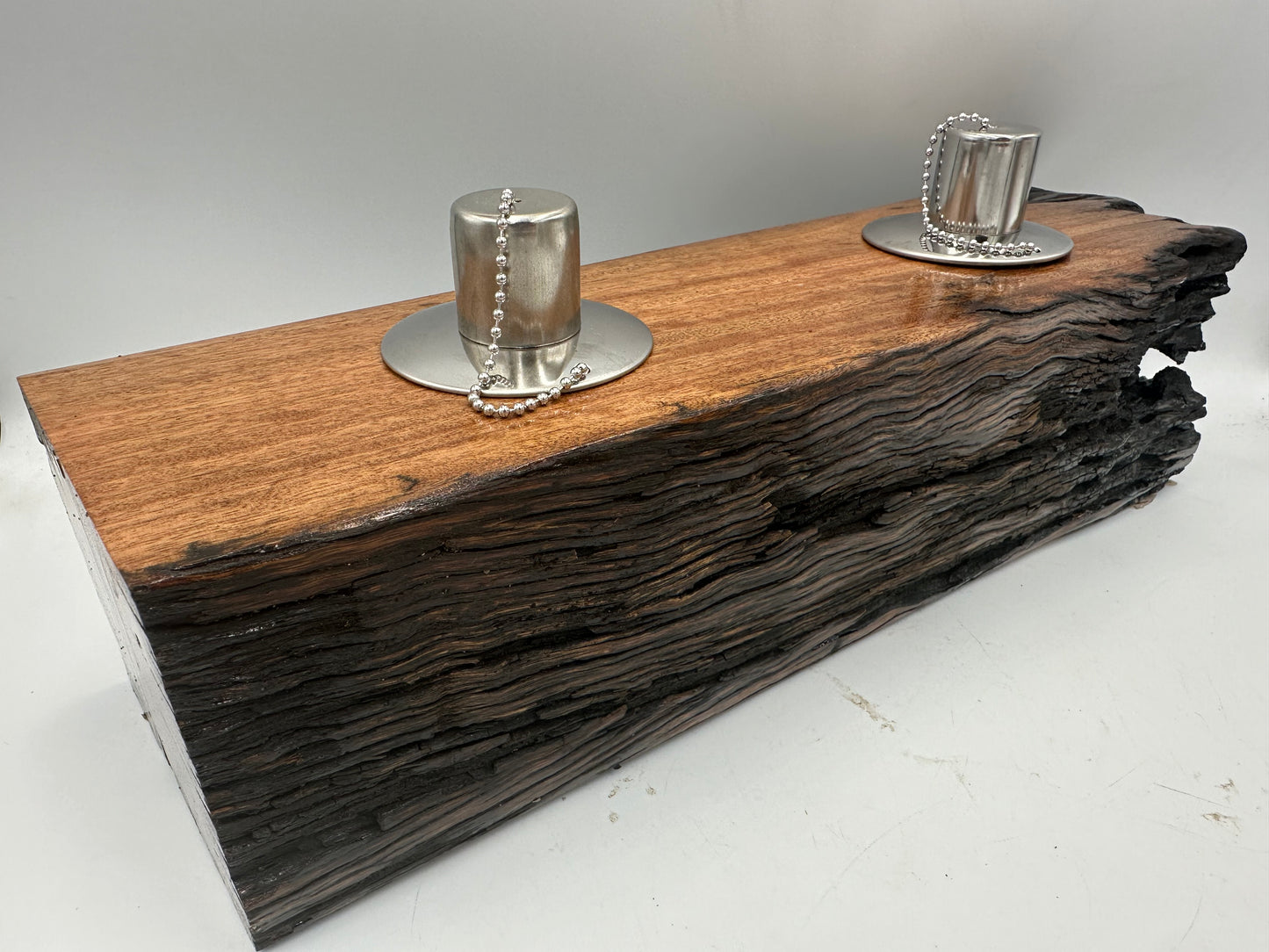 Log Recycled Wooden Oil Burner 11