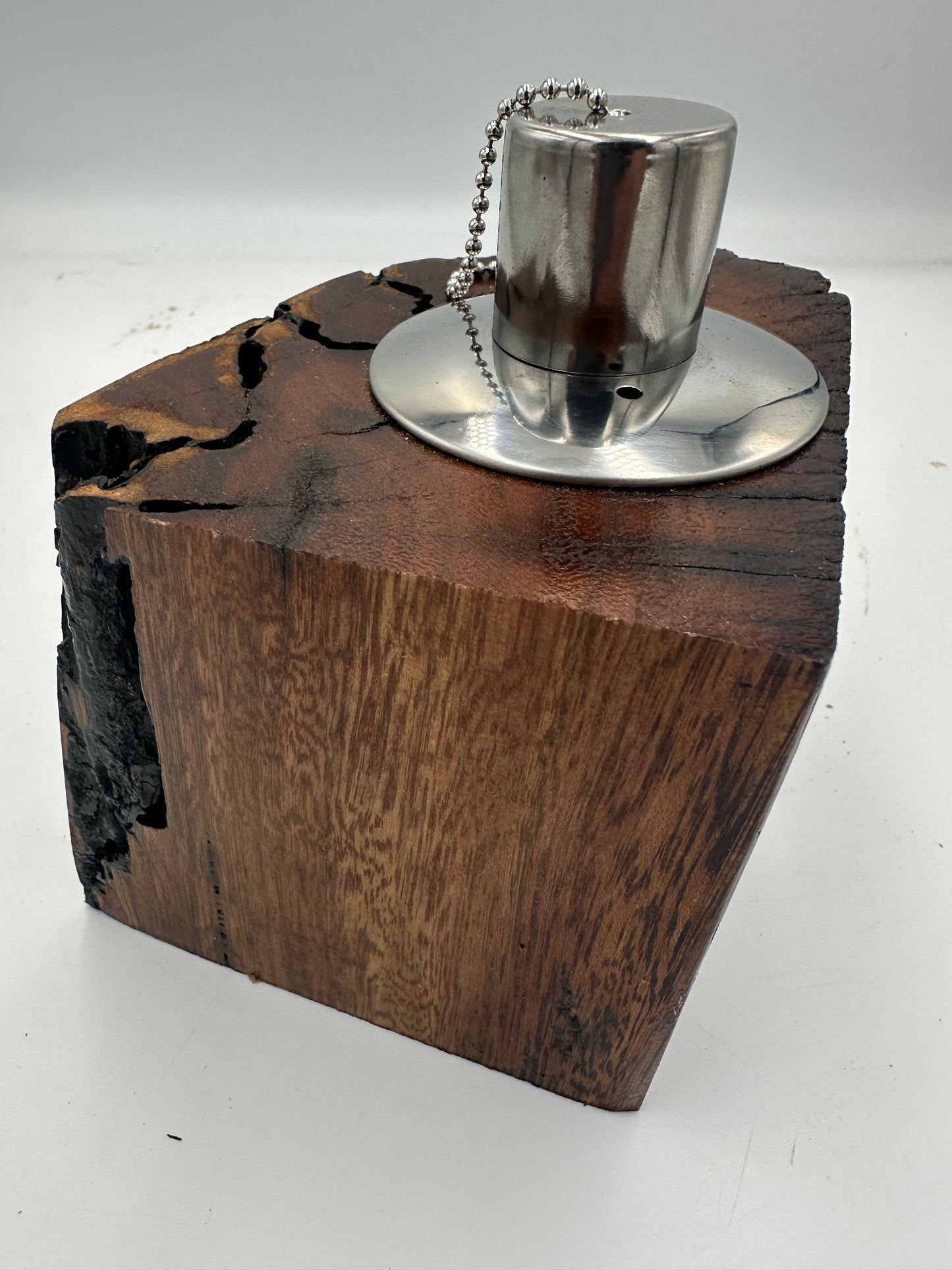 Recycled Wooden Oil Burner Small 69