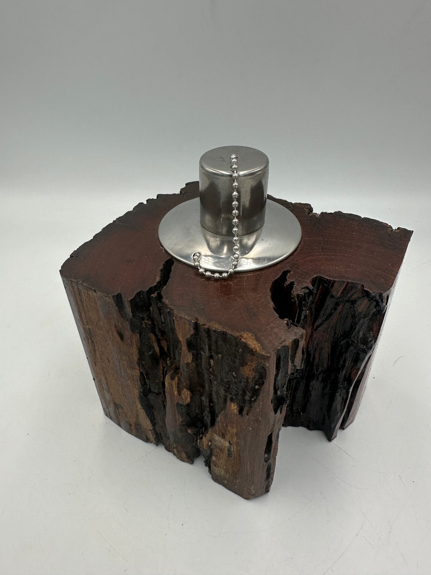 Recycled Wooden Oil Burner Small 28