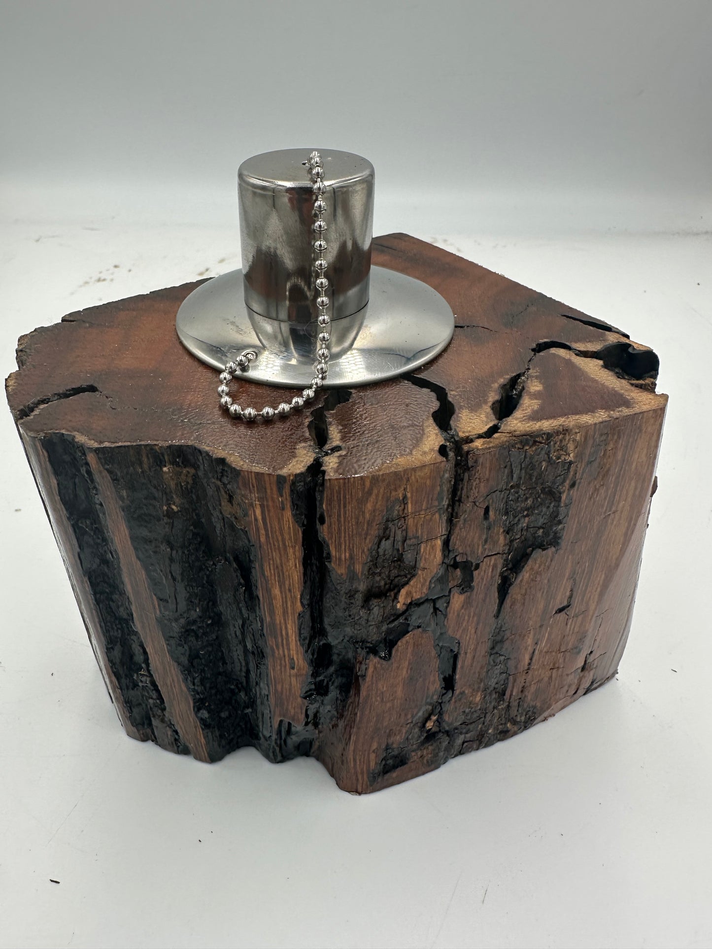 Recycled Wooden Oil Burner Small 69