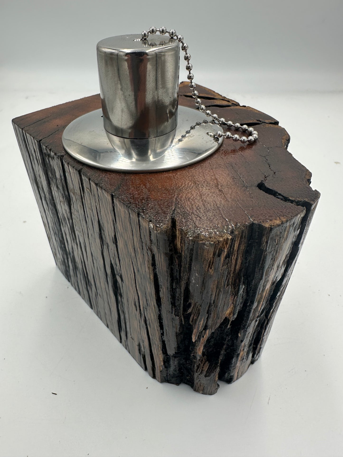 Recycled Wooden Oil Burner Small 69