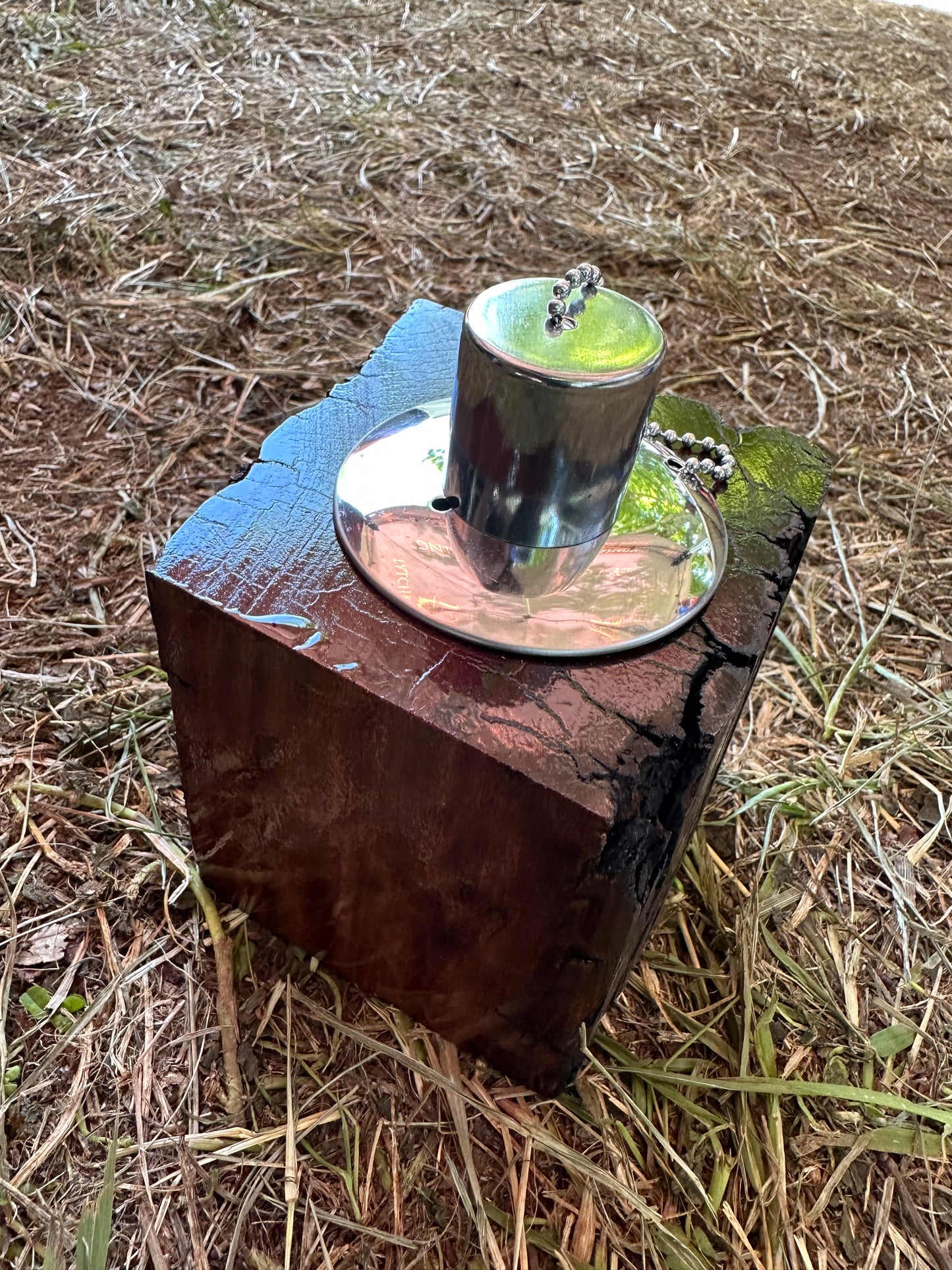 Recycled Wooden Oil Burner Small 101