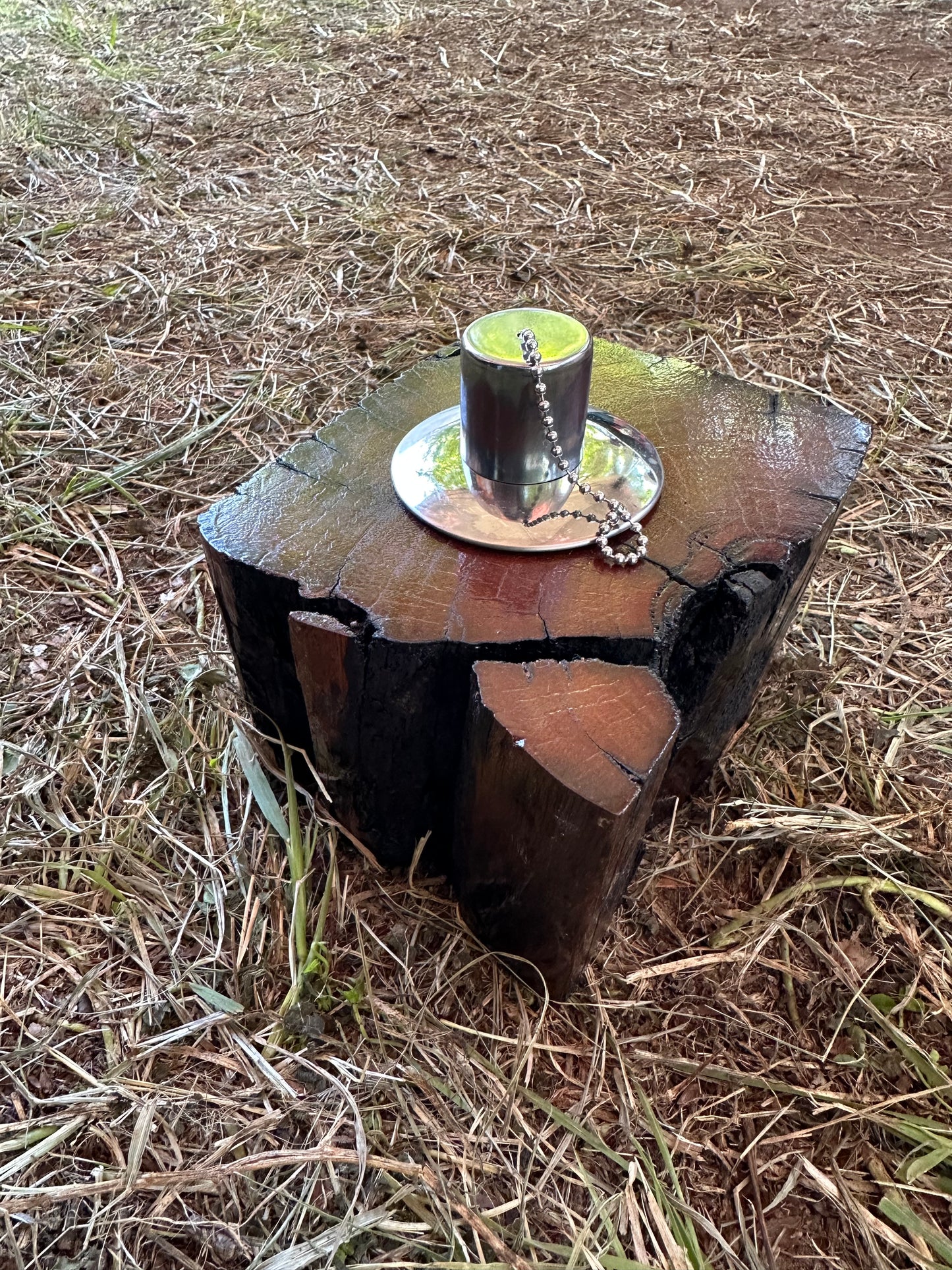 Recycled Wooden Oil Burner Small 110