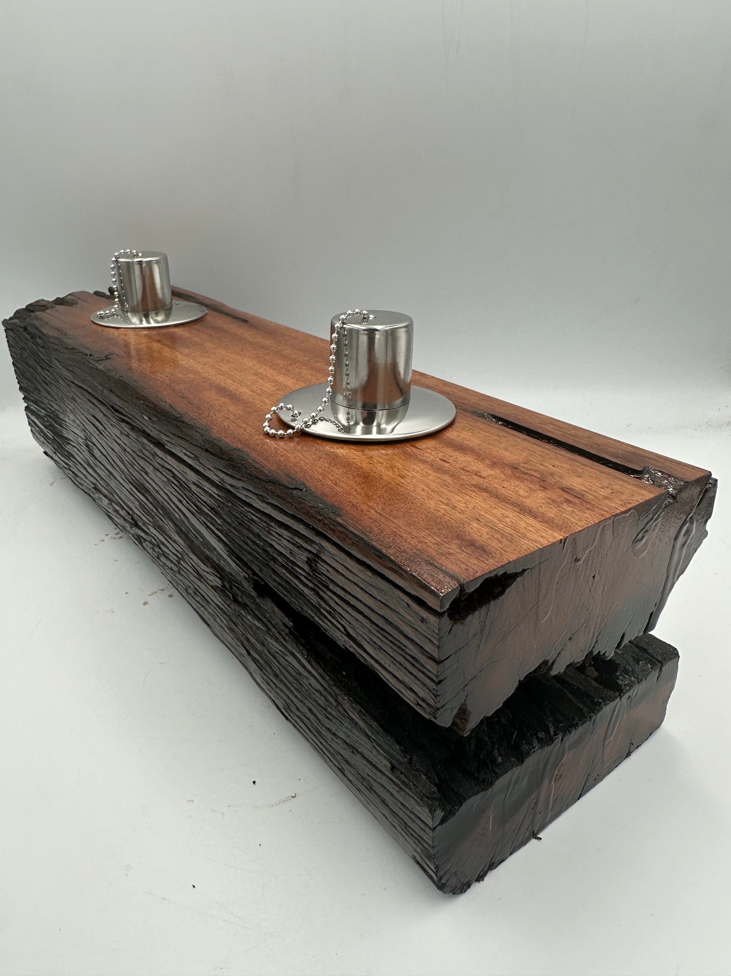 Log Recycled Wooden Oil Burner 18