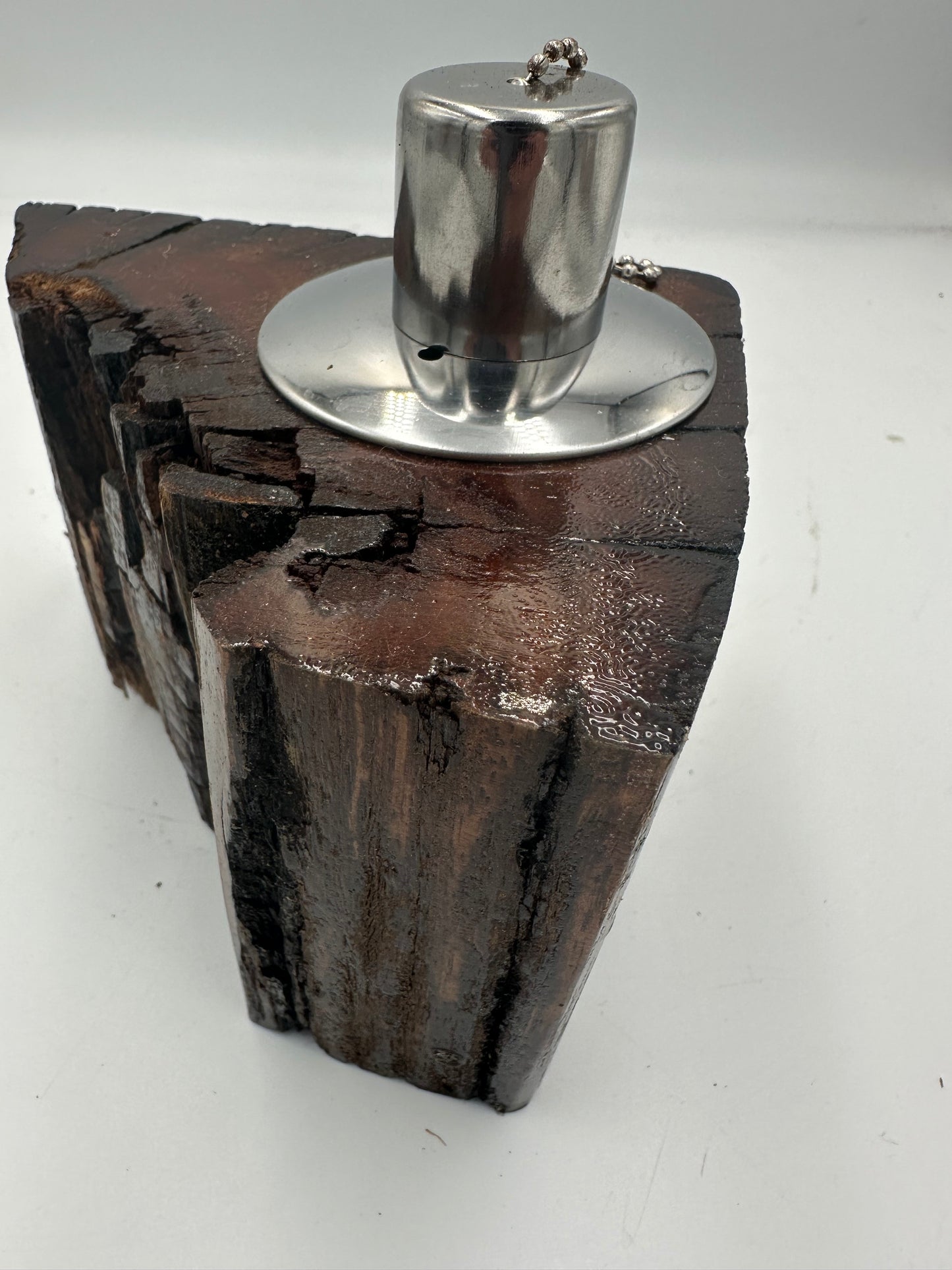 Recycled Wooden Oil Burner Small 86