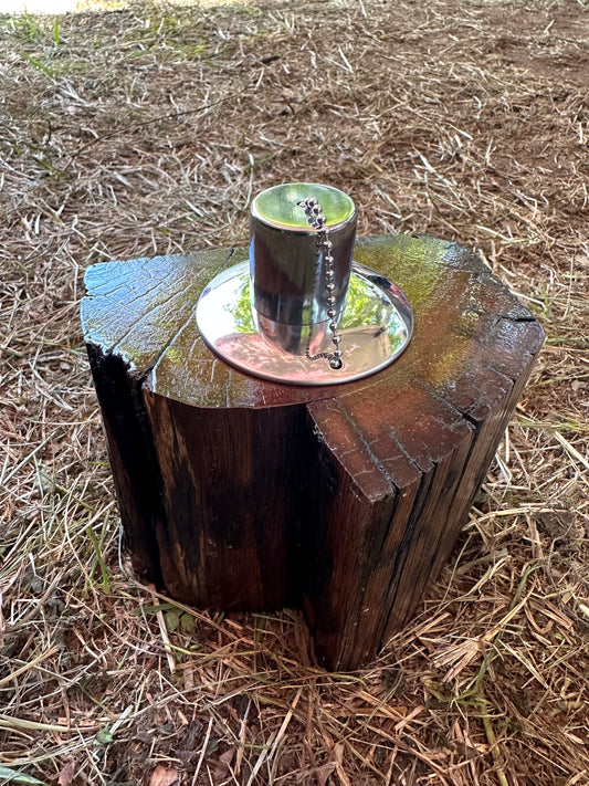 Recycled Wooden Oil Burner Small 104