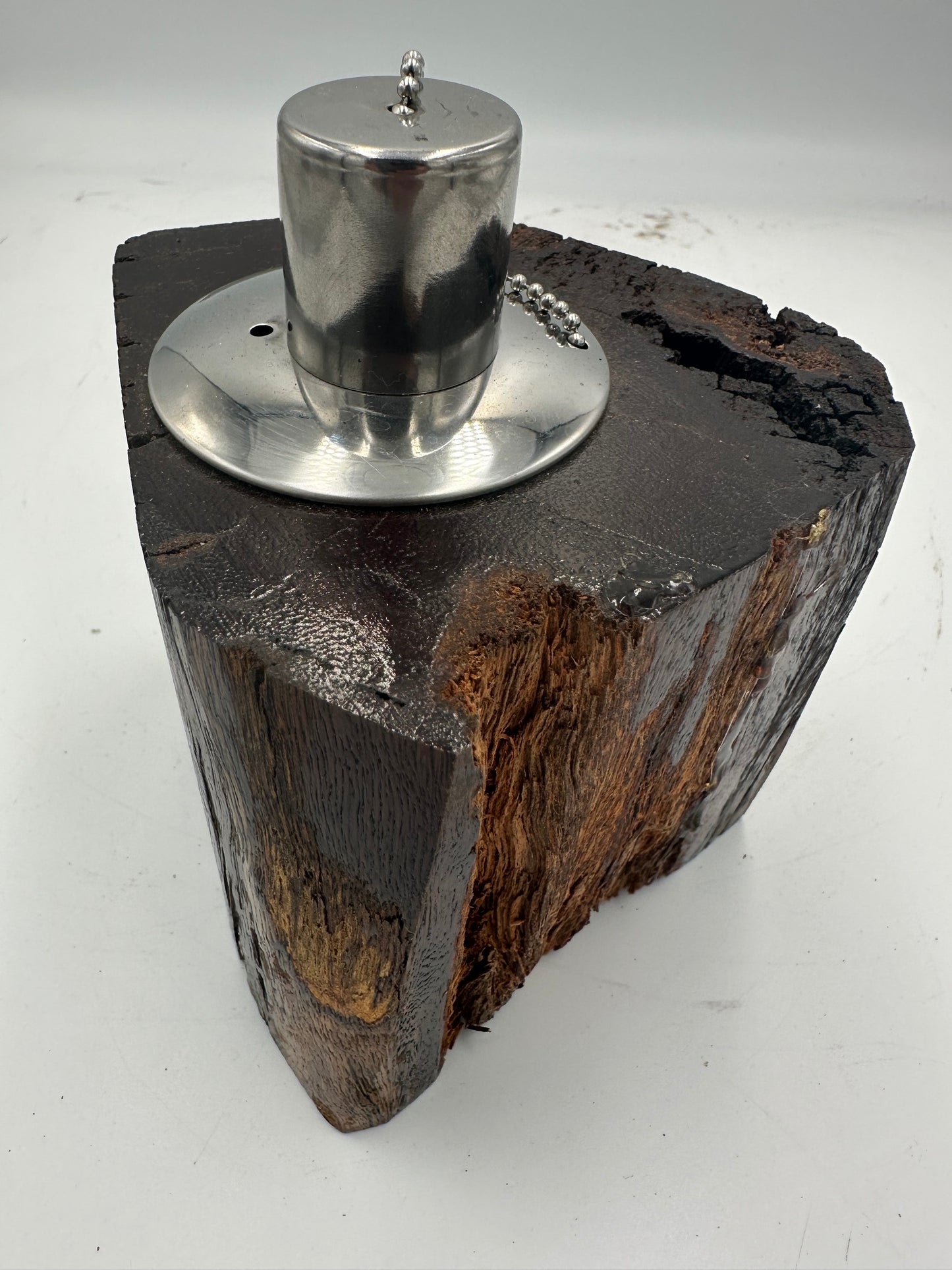 Recycled Wooden Oil Burner Small  81