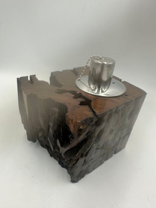 Recycled Wooden Oil Burner Small 63