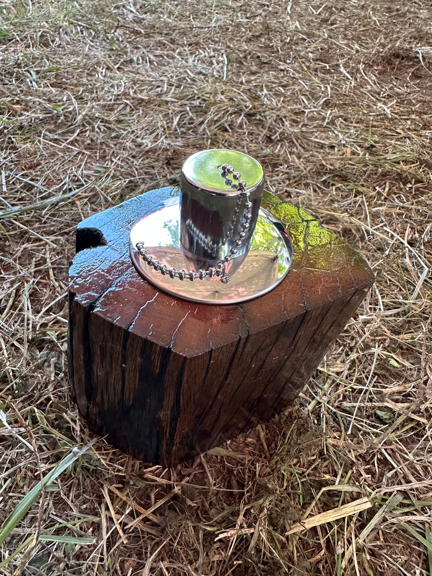 Recycled Wooden Oil Burner Small 109