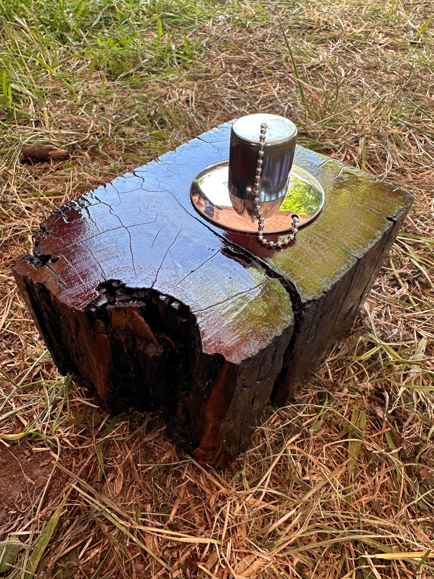 Recycled Wooden Oil Burner Medium 1