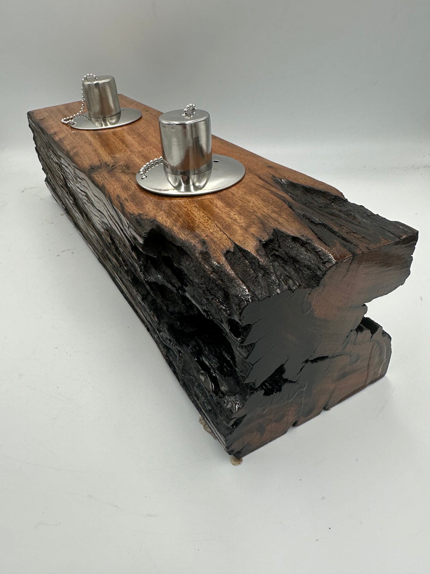 Log Recycled Wooden Oil Burner 11