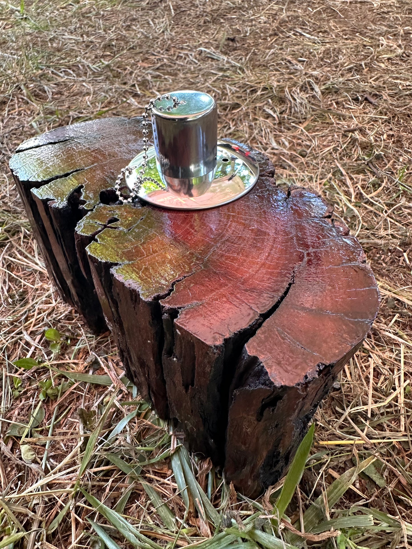 Recycled Wooden Oil Burner Large 40