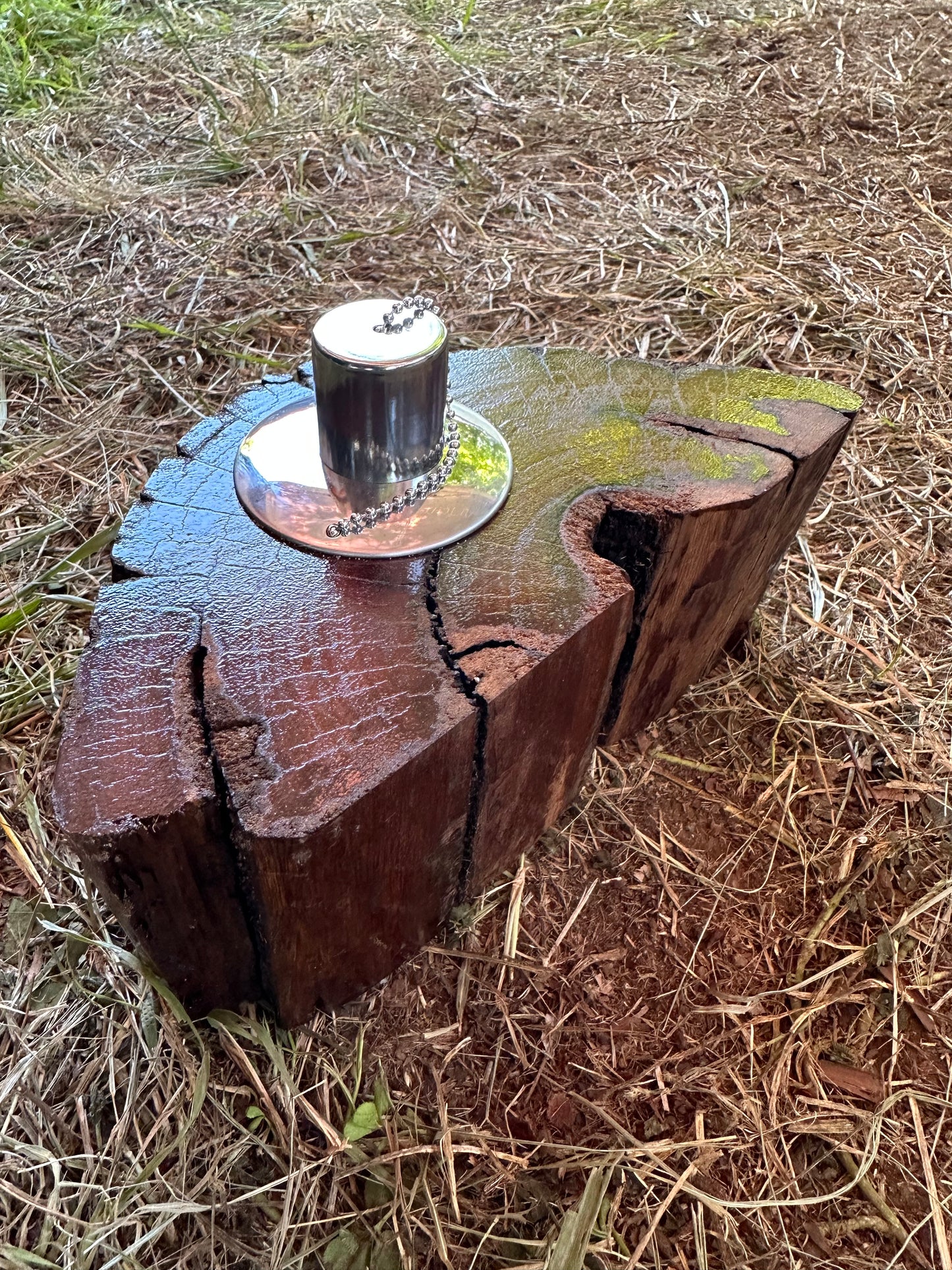 Recycled Wooden Oil Burner Large 98