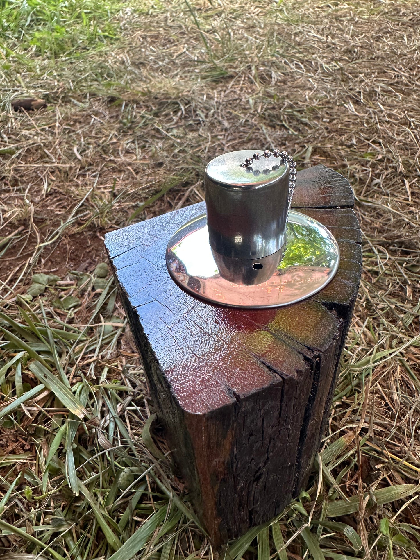 Recycled Wooden Oil Burner Small 93