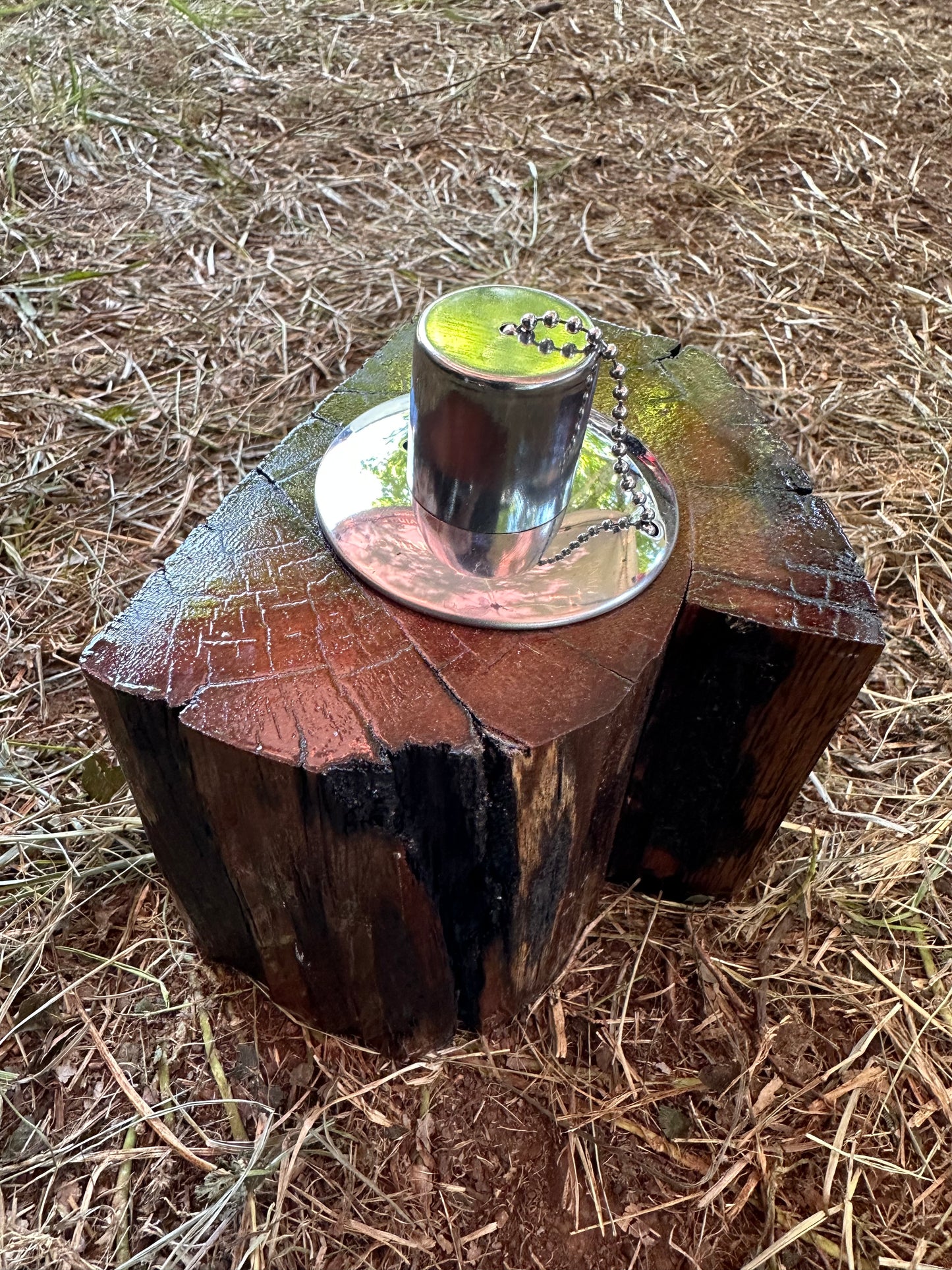 Recycled Wooden Oil Burner Small 104