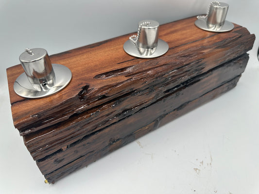 Log Recycled Wooden Oil Burner 76