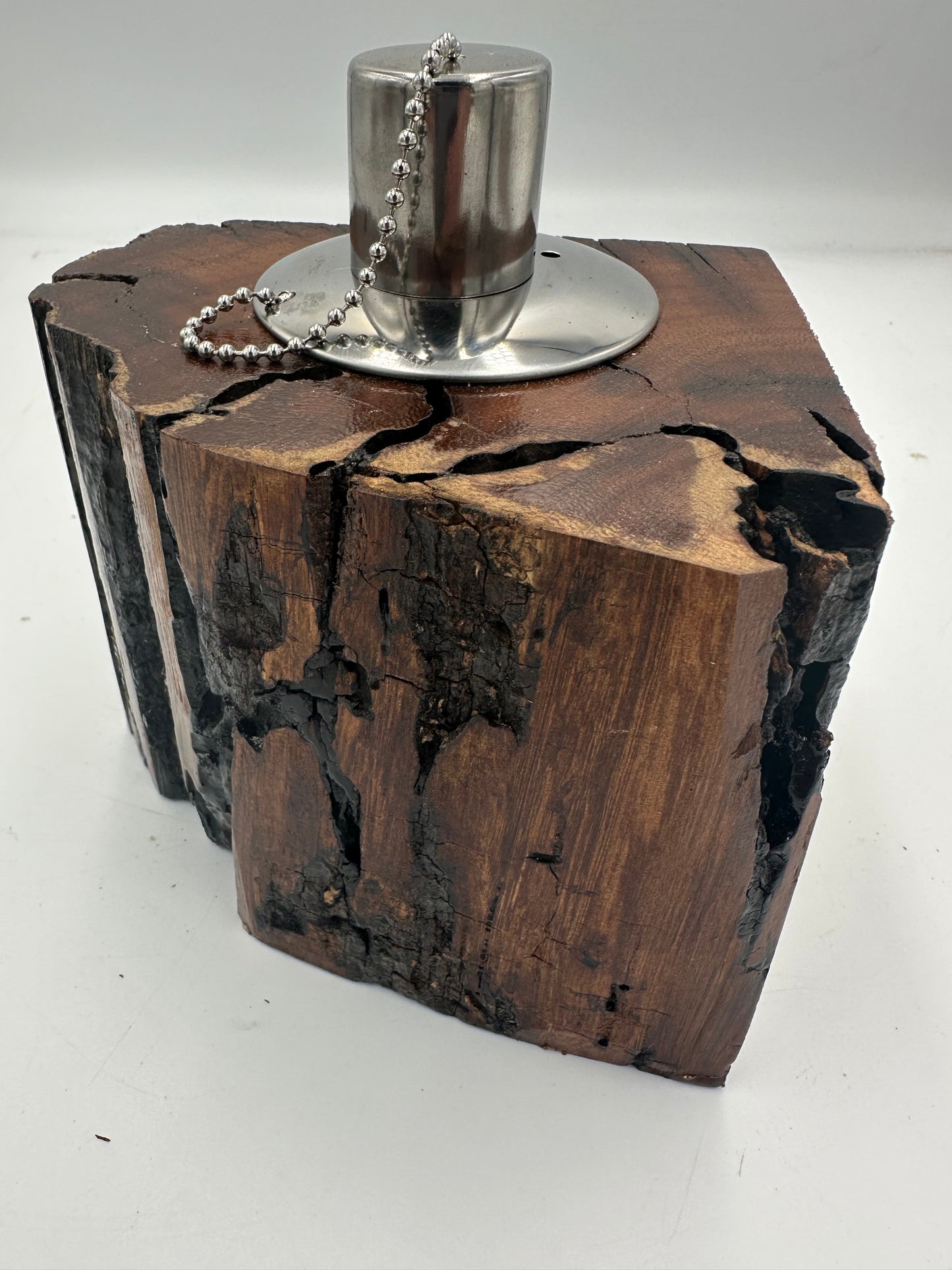 Recycled Wooden Oil Burner Small 69