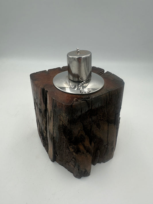 Recycled Wooden Oil Burner Small 10