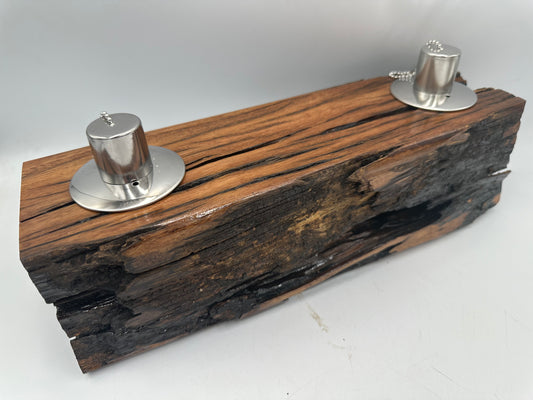 Log Recycled Wooden Oil Burner 74