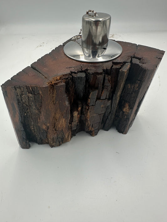 Recycled Wooden Oil Burner Small 86